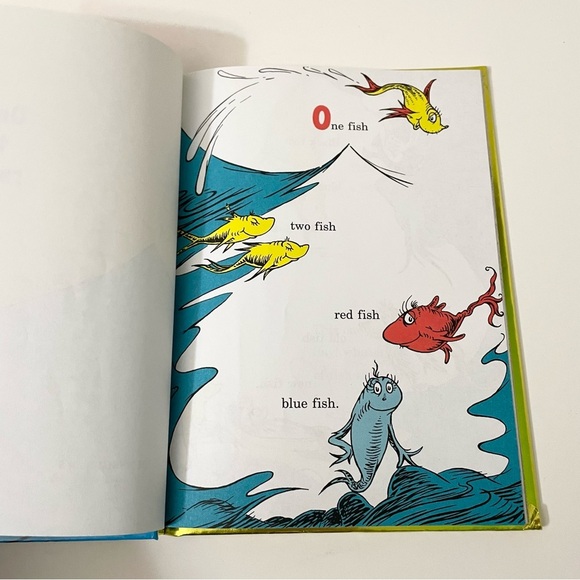 Dr Seuss One Fish Two Fish Red Fish Blue Fish Party Edition 50 Years Book - Picture 9 of 16